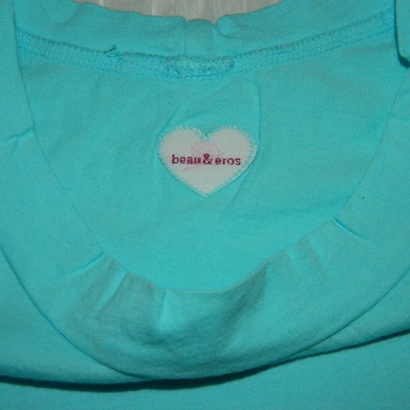 Beau & Eros Turquoise Tee Cap Sleeve - Picture 2 of 5